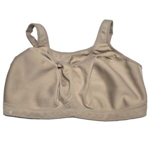 GLAMORISE 44DD Wirefree Beige Nude Sports Bra Full Figure No Bounce Cami 1066
